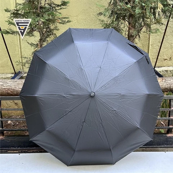 Rainwalker Tam Otomatik 10 Telli Şemsiye Düz Siyah - 6