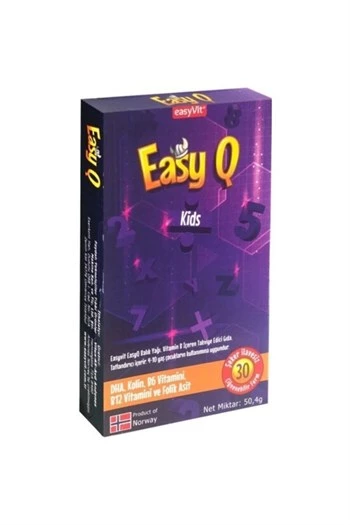 EASYVİT Easy Q Kids Çiğnenebilir Form 30 TABLET