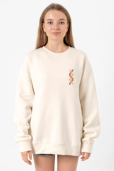 Sarı Kırmızı Dna Ekru Kadın 2ip Sweatshirt