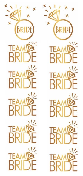 DÖVME TEAM BRIDE OKLU KALPLİ VARAKLI ALTIN 1 SET - 2