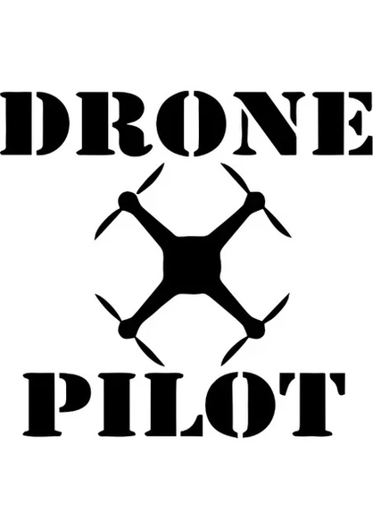 Dron Pilot Logo Sticker 20 x 26 cm