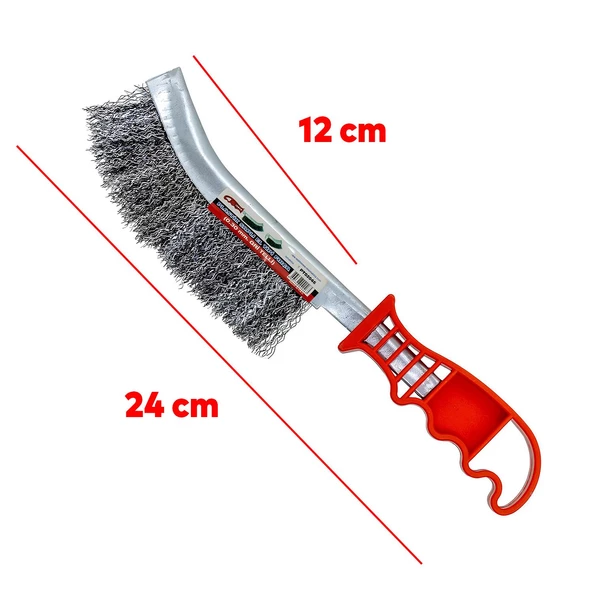 Plastik Saplı Metal Tel Fırça Kir Pas Mangal Barbekü Izgara Çok Amaçlı Temizleme Fırçası 30 mm - 2