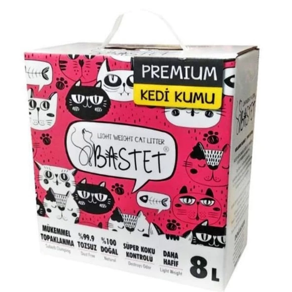 Natural Bastet Topaklanan Premium Doğal Kedi Kumu 8 Lt - 3