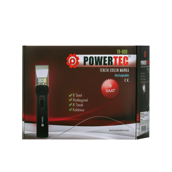 Powertec TR-800 Profesyonel Çift Bataryalı Saç Sakal Tıraş Makinesi - 3