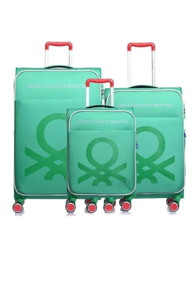 Benetton Trolley Valiz Yeşil Büyük Boy 14BNT2200-01-YŞL - 8