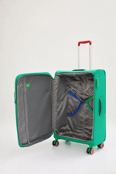Benetton Trolley Valiz Yeşil Büyük Boy 14BNT2200-01-YŞL - 4