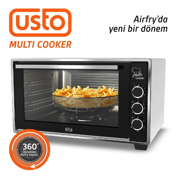 Usto 2105 Airfry Özellikli 50lt Multi Cooker Midi Fırın Beyaz