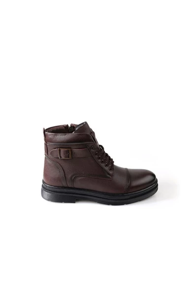 Papuçcity Bzky 3808 Erkek Kauçuk Taban Kürklü Hakiki Deri Bot - 2