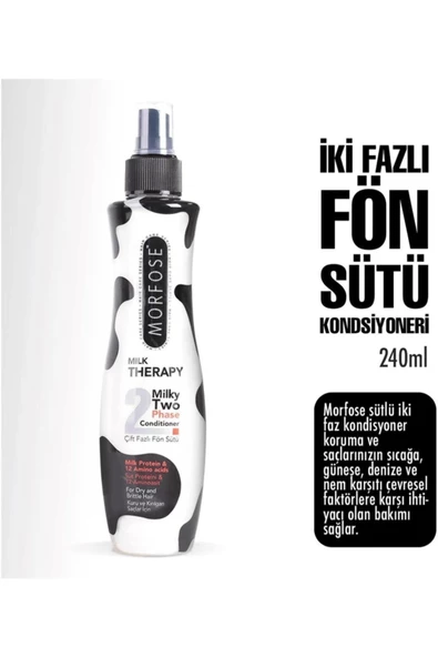 Morfose Milk Therapy Çift Fazlı Fön Sütü 220 ml 2 ADET Saç Maskesi Hediyeli