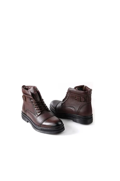 Papuçcity Bzky 3808 Erkek Kauçuk Taban Kürklü Hakiki Deri Bot - 6