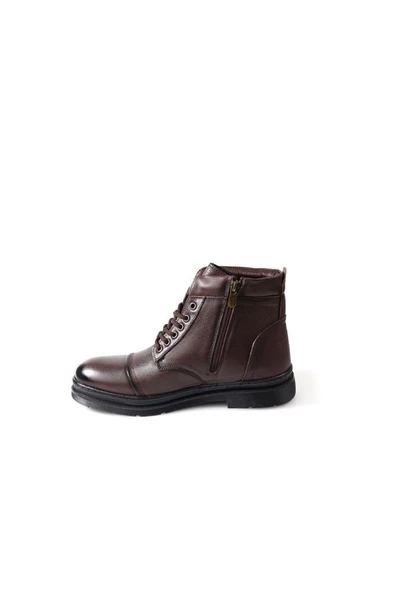 Papuçcity Bzky 3808 Erkek Kauçuk Taban Kürklü Hakiki Deri Bot - 3