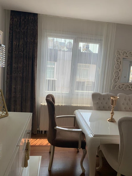 İP MODEL BEYAZ RENK İP PERDE 180 Cm En 280 cm Boy  2 mm şeritler halinde hazır ip perde - Resim 9