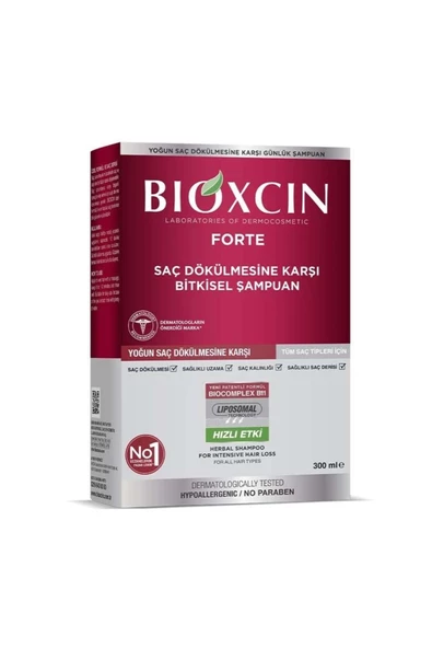 Bioxcin Forte Saç Dökülmesine Karşı Bitkisel Şampuan Tüm Saç Tipleri 300 ml