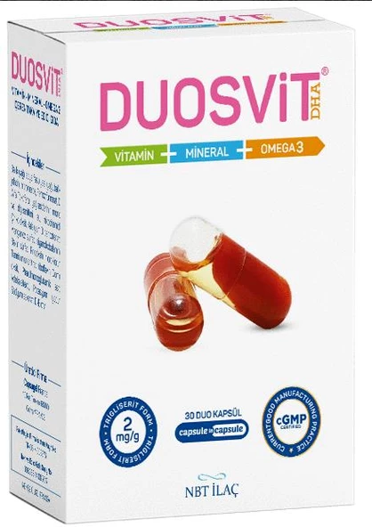 Nbt Life Duosvit DHA Omega-3 Vitamin Mineral 30 Kapsül