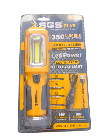 SGS PROFESYONEL 350 LÜMEN ŞARJLI LED FENER - 3
