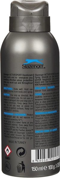 Slazenger Activesport Mavi Erkek Sprey Deodorant 150 ml - 3