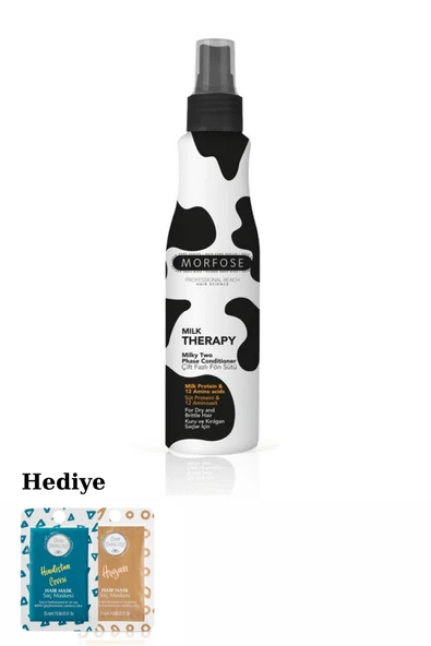 Morfose Milk Therapy Çift Fazlı Fön Sütü 220 ml 2 ADET Saç Maskesi Hediyeli - 2