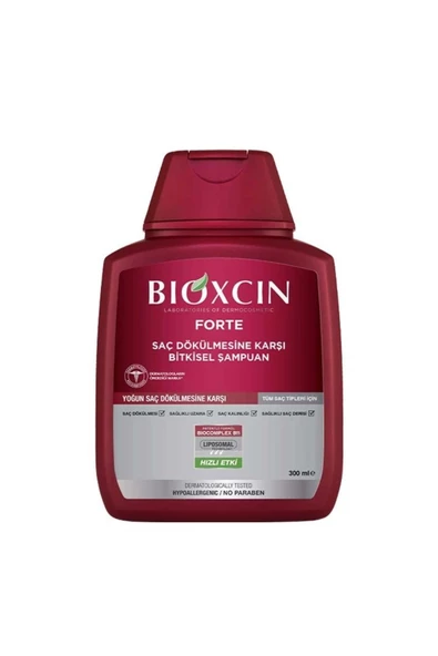 Bioxcin Forte Saç Dökülmesine Karşı Bitkisel Şampuan Tüm Saç Tipleri 300 ml - Resim 2