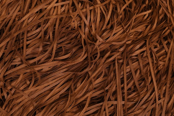 İP MODEL KAHVERENGİ RENK İP PERDE 180 Cm En 280 cm Boy  2 mm şeritler halinde hazır ip perde - Resim 6