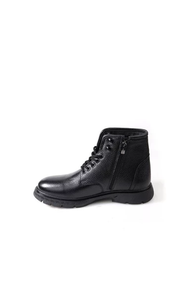 Papuçcity Bzky 23103 Erkek Kauçuk Taban Kürklü Hakiki Deri Bot - 3