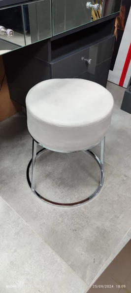 Sıla gümüş tabure/puf - 3