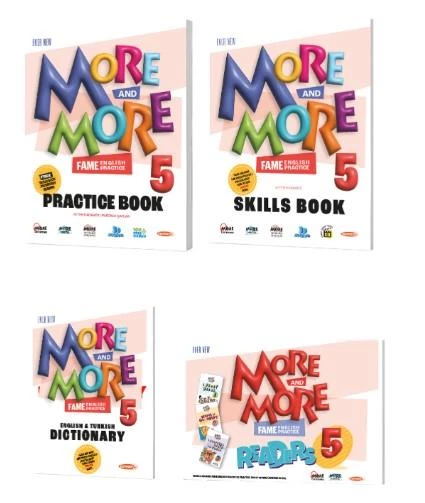 Kurmay ELT More and More 5. MORE&MORE PRACTICE BOOK & SKILLS BOOK & DICTIONARY & READERS (4lü SET)