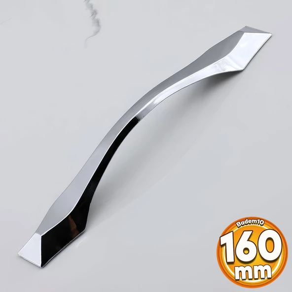 Elmas Kulp 160 mm Krom Metal Mobilya Mutfak Çekmece Dolabı Dolap Kapak Kulpları Kulbu Kulpu 16 cm