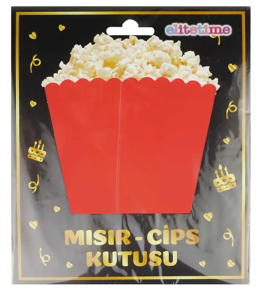 MISIR CİPS KUTUSU KIRMIZI 8 ADET - 1