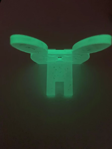 Şeffaf Taş Simli Neon Yeşil Fosfor Telefon Tutacağı Tavşan Figür El Yapımı Epoksi Hediyelik - Resim 6