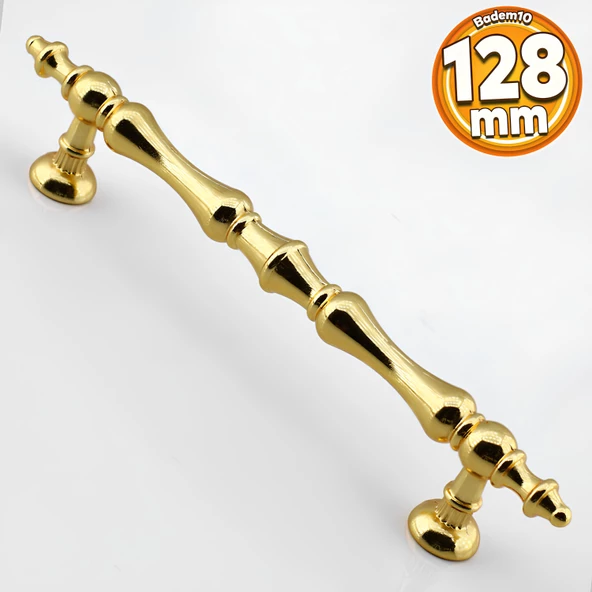 Nilay Gold Metal Kulp 128 mm- 12.8 cm Mobilya Çekmece Mutfak Dolabı Dolap Kulpları Kulbu Kulpu Altın