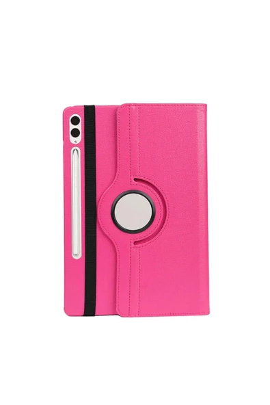 Samsung Galaxy Tab S9 FE Plus(X610)Uyku Modlu Kapaklı Stand Olabilen Smart Kılıf Pembe