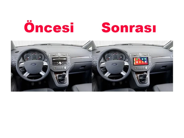 Ford C-Max Multimedya (2004-2007) 2 GB RAM, 32 GB Hafıza, 8 Çekirdek, Navigatör - Resim 11