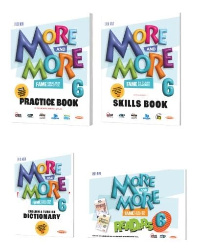 Kurmay ELT More and More 6. MORE&MORE PRACTICE BOOK & SKILLS BOOK & DICTIONARY & READERS (4lü SET)