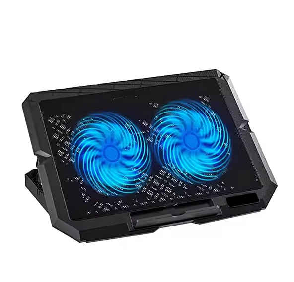 hdx4253 2 Adet Fanlı Ledli Telefon tutucu Özellikli 12"-17" Pro 7 Kademe Standlı Notebook Soğutucu - 5