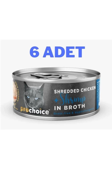 Deluxe Shredded Chicken&shrimp Kedi Konservesi 6x70 gr