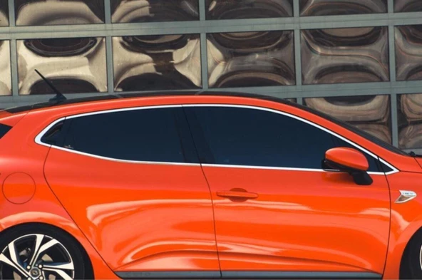 Renault Clio 5 Hb Krom Cam Çerçevesi Pas Çelik Tam Kapamalı 12 Prç. 2019 ve Sonrası - Resim 5