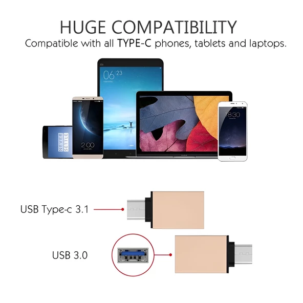 MN6 X5 type-c Usb Otg.3 Adet Yüksek Hızlı Veri Aktarımı Usb 3.0 Otg Dönüştürücü.mini Otg Çevirici Adaptör - 3
