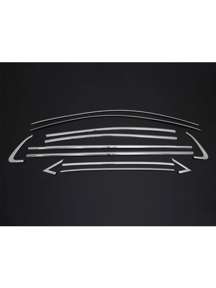 Renault Clio 5 Hb Krom Cam Çerçevesi Pas Çelik Tam Kapamalı 12 Prç. 2019 ve Sonrası - Resim 3