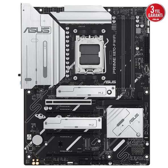 ASUS PRIME X870-P DDR5 HDMI DP PCIE 5.0 AM5 ATX - Resim 2