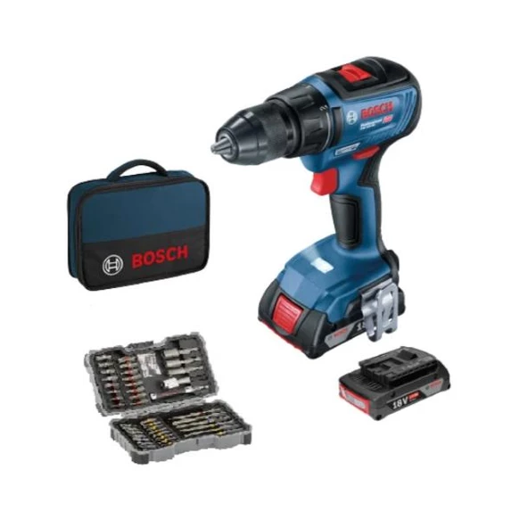 Bosch Gsr 18V-50 Profesyonel Akülü Vidalama + 43 Parça Set