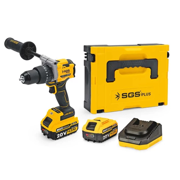 SGS PROFESYONEL DARBELİ MATKAP SETİ 20 VOLT 130 Nm 2 ADET 4.0Ah (KÖMÜRSÜZ MOTOR) - 2