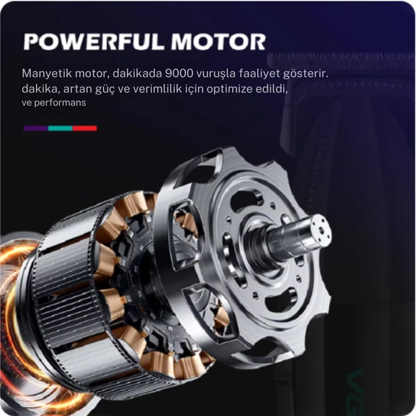 Vgr V-906 Dlc T-Blade Tıraş Makinesi Makinesi - 9000 Rpm - Resim 3