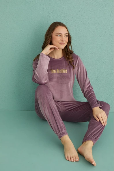 Gd Goldoremi 13164-21 Kadın Time To Shine Kadife Pijama Takım - 6