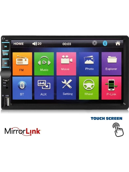 Kamosonic Double Teyp 7 4X45W Mirrorlink Bt/usb/sd/fm/aux Kameralı Kamosonıc KS-G755 - 2