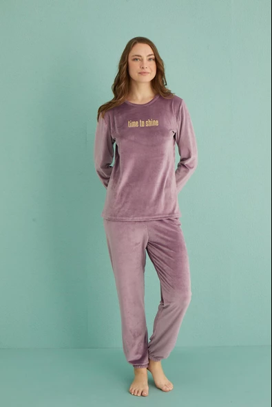 Gd Goldoremi 13164-21 Kadın Time To Shine Kadife Pijama Takım - 2