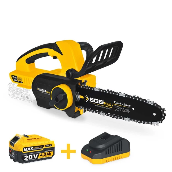 SGS PROFESYONEL AKÜLÜ AĞAÇ KESME TESTERESİ SETİ 25 CM 20V 4.0 Ah (KÖMÜRSÜZ MOTOR) - 2