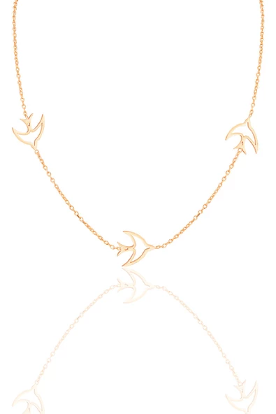 Gümüş rose martı kolye SGTL12319ROSE ürün görseli 1