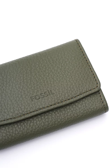 Fossil Hakiki Gerçek Deri Kadın Kartlık Cüzdan Yeşil 8010 - Resim 3