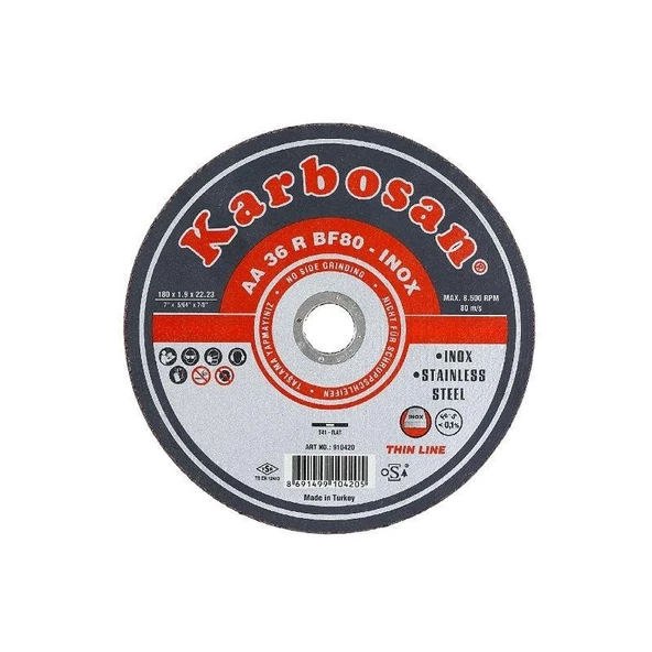 Karbosan İnox Kesme Taşı 180 MM 910420