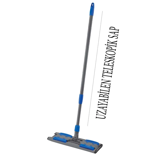 Teleskopik Saplı Mandallı Mop 140 CM Mikrofiber Bezli - 3